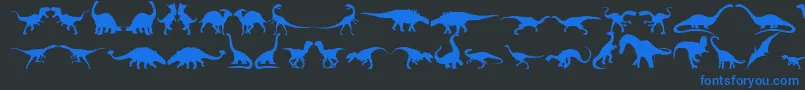 fuente Dingosaurs11 – Fuentes Azules Sobre Fondo Negro