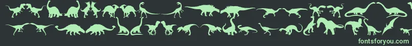 Dingosaurs11 Font – Green Fonts on Black Background