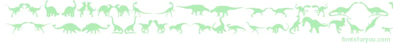 Dingosaurs11 Font – Green Fonts on White Background