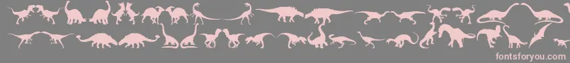 Dingosaurs11 Font – Pink Fonts on Gray Background