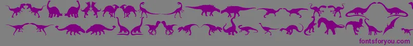 Dingosaurs11 Font – Purple Fonts on Gray Background