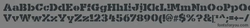 フォントKaineStencil – 黒い文字の灰色の背景