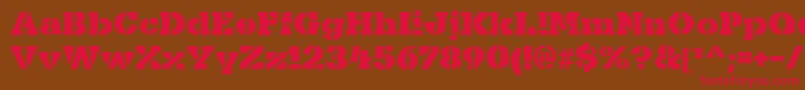 KaineStencil Font – Red Fonts on Brown Background