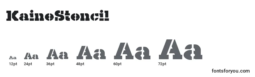 KaineStencil Font Sizes