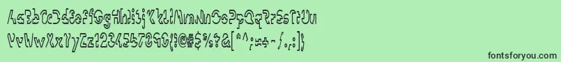 Czcionka LinotypevisionCond – czarne czcionki na zielonym tle