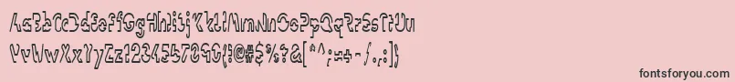 フォントLinotypevisionCond – ピンクの背景に黒い文字