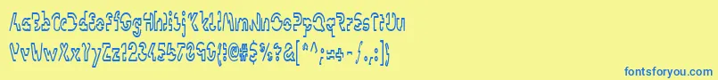 LinotypevisionCond Font – Blue Fonts on Yellow Background