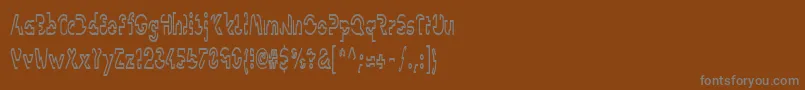 フォントLinotypevisionCond – 茶色の背景に灰色の文字