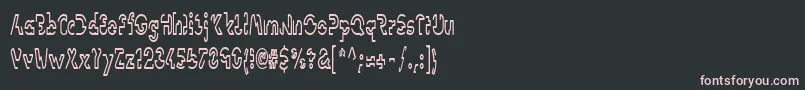 Czcionka LinotypevisionCond – różowe czcionki na czarnym tle