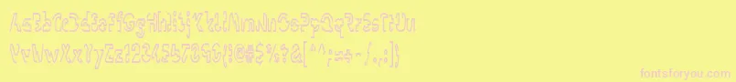 LinotypevisionCond Font – Pink Fonts on Yellow Background