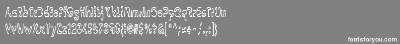 フォントLinotypevisionCond – 灰色の背景に白い文字