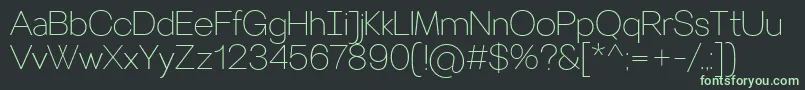 VillerayThin Font – Green Fonts on Black Background