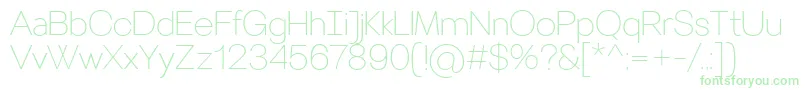 VillerayThin Font – Green Fonts on White Background