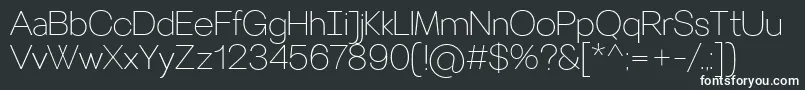 Шрифт VillerayThin – белые шрифты
