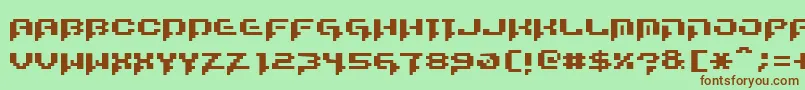 RunstopRestore Font – Brown Fonts on Green Background