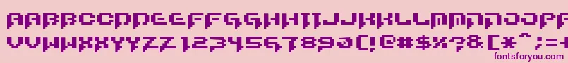 RunstopRestore Font – Purple Fonts on Pink Background