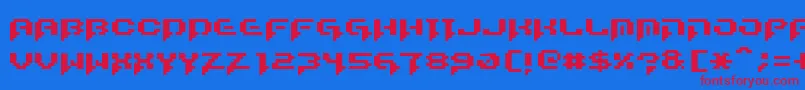 RunstopRestore Font – Red Fonts on Blue Background