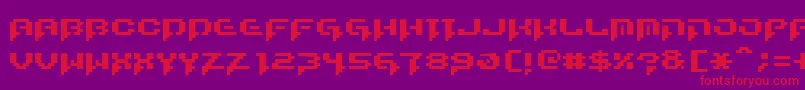 RunstopRestore Font – Red Fonts on Purple Background