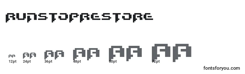 Размеры шрифта RunstopRestore