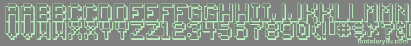 Backto1982 Font – Green Fonts on Gray Background