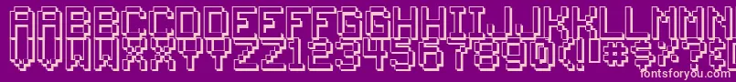 Backto1982 Font – Pink Fonts on Purple Background