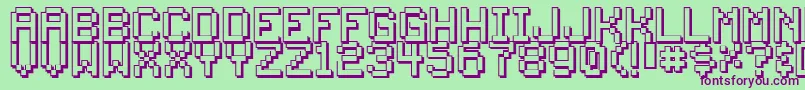 Backto1982 Font – Purple Fonts on Green Background