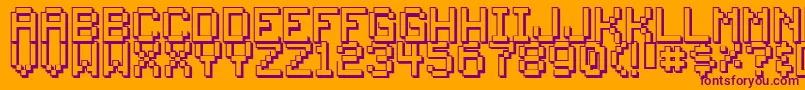 Backto1982 Font – Purple Fonts on Orange Background