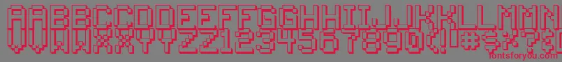 Backto1982 Font – Red Fonts on Gray Background