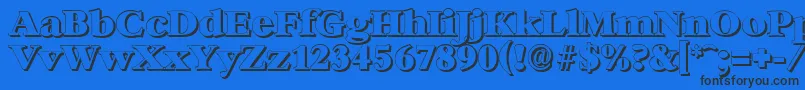 BernsteinshadowHeavyRegular Font – Black Fonts on Blue Background