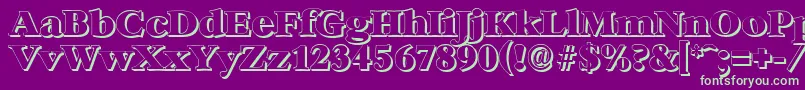 BernsteinshadowHeavyRegular Font – Green Fonts on Purple Background