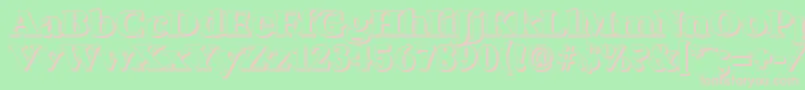 BernsteinshadowHeavyRegular-Schriftart – Rosa Schriften auf grünem Hintergrund