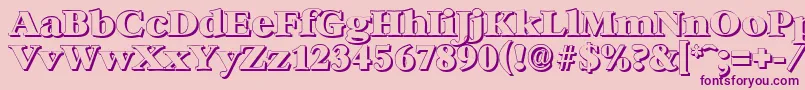 BernsteinshadowHeavyRegular-Schriftart – Violette Schriften auf rosa Hintergrund