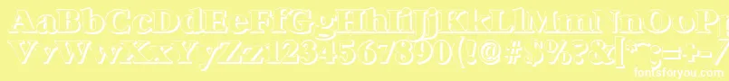 BernsteinshadowHeavyRegular Font – White Fonts on Yellow Background