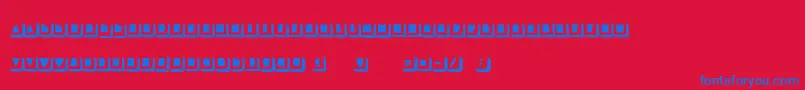 LaTortue Font – Blue Fonts on Red Background