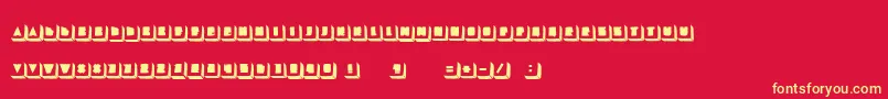 LaTortue Font – Yellow Fonts on Red Background