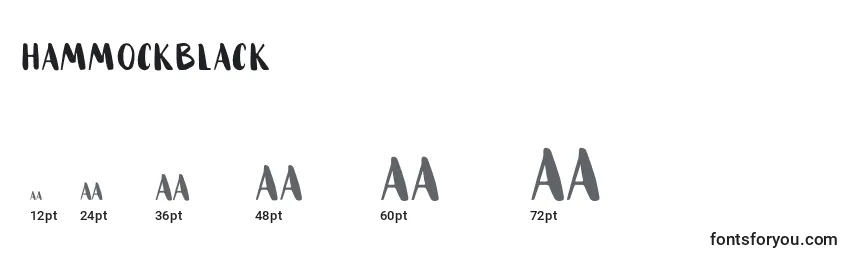 sizes of hammockblack font, hammockblack sizes