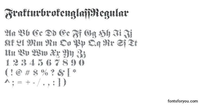 characters of frakturbrokenglassregular font, letter of frakturbrokenglassregular font, alphabet of  frakturbrokenglassregular font