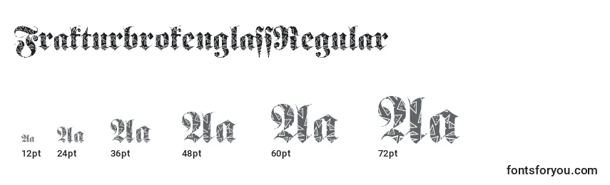 sizes of frakturbrokenglassregular font, frakturbrokenglassregular sizes