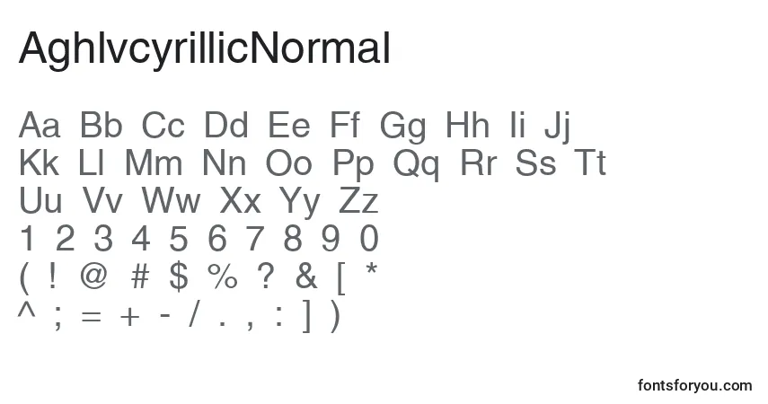 AghlvcyrillicNormal font – alphabet, numbers, special characters