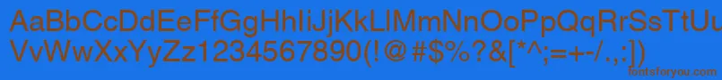 AghlvcyrillicNormal Font – Brown Fonts on Blue Background