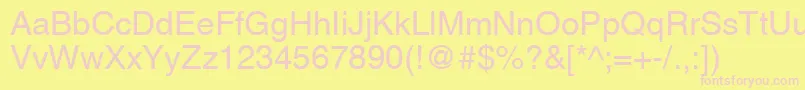 Шрифт AghlvcyrillicNormal – розовые шрифты на жёлтом фоне