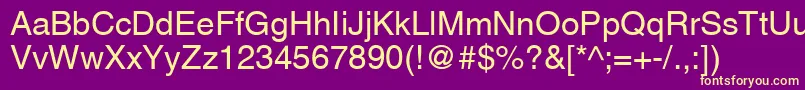 AghlvcyrillicNormal Font – Yellow Fonts on Purple Background