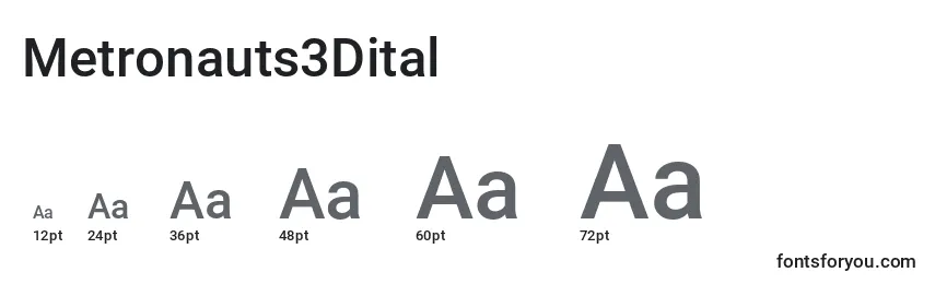 Metronauts3Dital Font Sizes