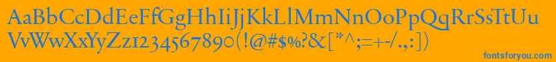SabonnextLtDisplayOldStyleFigures Font – Blue Fonts on Orange Background