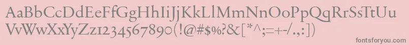 SabonnextLtDisplayOldStyleFigures Font – Gray Fonts on Pink Background