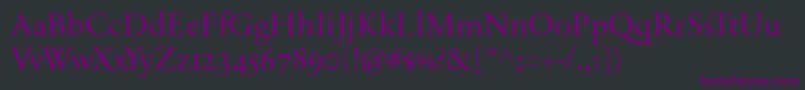 SabonnextLtDisplayOldStyleFigures Font – Purple Fonts on Black Background