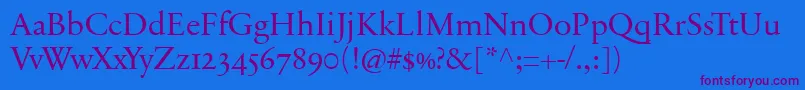 More about SabonnextLtDisplayOldStyleFigures Font SabonnextLtDisplayOldStyleFigures Font – Purple Fonts on Blue Background