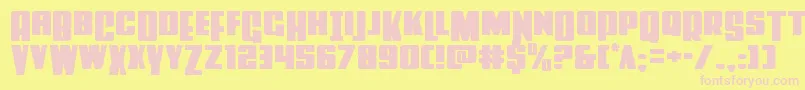 Powerlord Font – Pink Fonts on Yellow Background