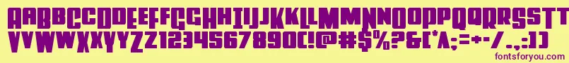 Powerlord Font – Purple Fonts on Yellow Background