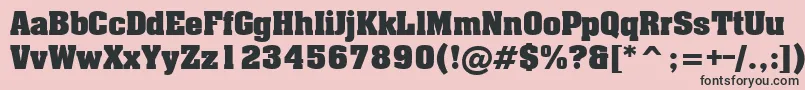 Luxor Font – Black Fonts on Pink Background